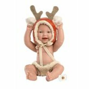 Llorens 63202 NEW BORN CHLAPEČEK - realistická panenka miminko s celovinylovým tělem
